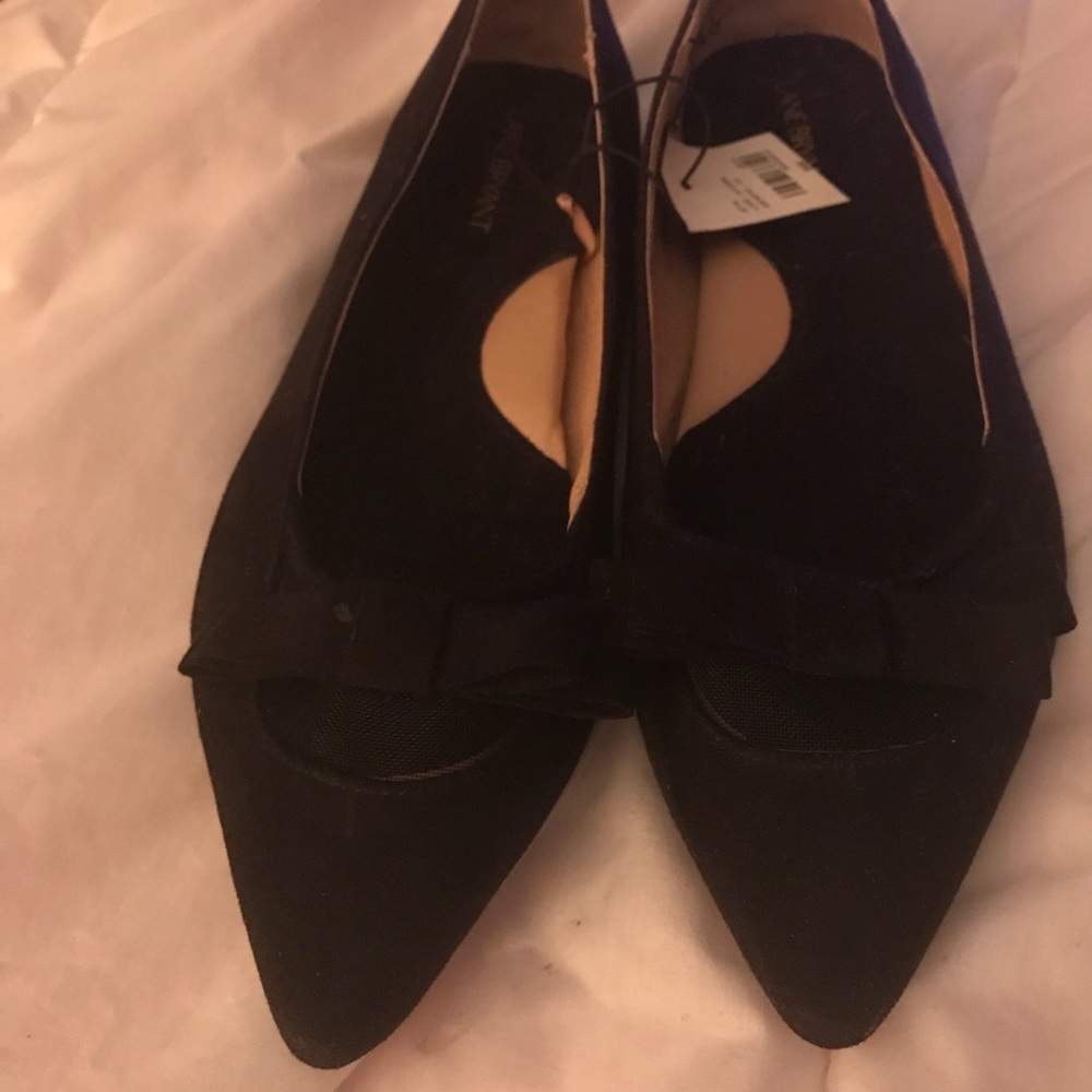 Lane Bryant suede bowed shoes. NWT